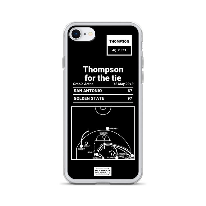 Golden State Warriors Greatest Plays iPhone Case: Thompson for the tie (2013)