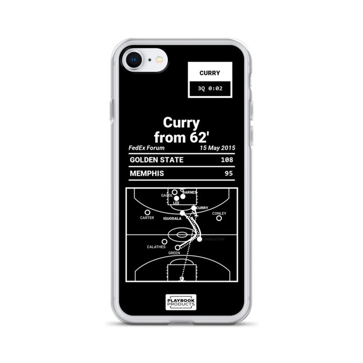 Golden State Warriors Greatest Plays iPhone Case: Curry from 62' (2015)