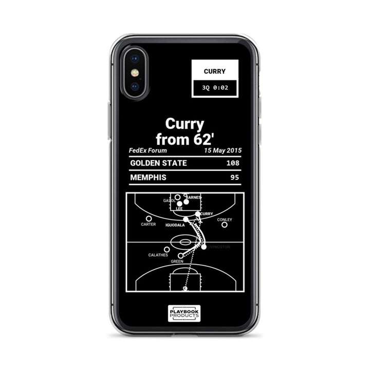 Golden State Warriors Greatest Plays iPhone Case: Curry from 62' (2015)