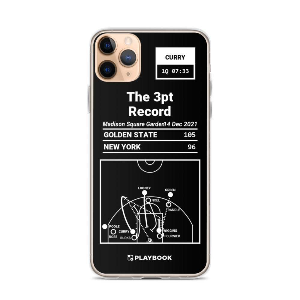 Golden State Warriors Greatest Plays iPhone Case: The 3pt Record (2021)