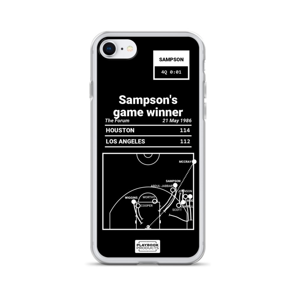 Houston Rockets Greatest Plays iPhone Case: Sampson's game winner (1986)