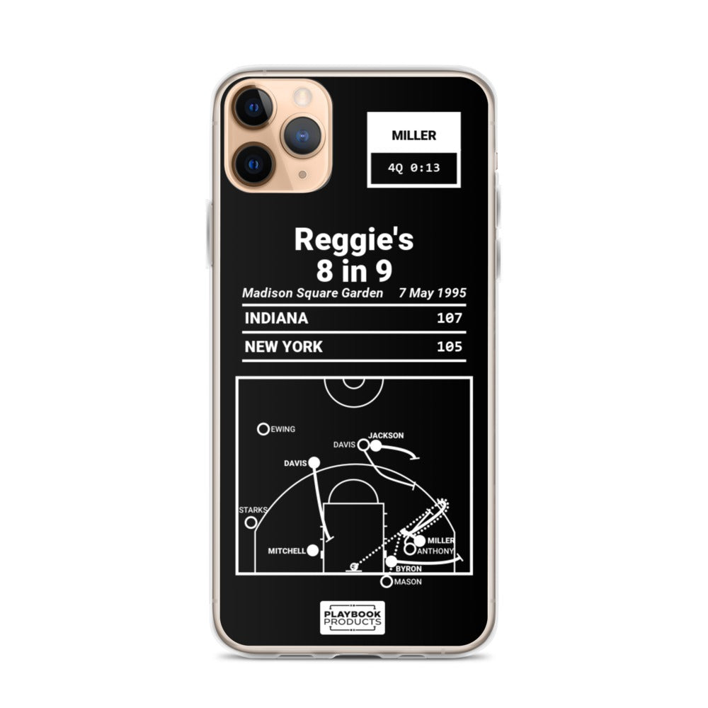 Indiana Pacers Greatest Plays iPhone Case: Reggie's 8 in 9 (1995)