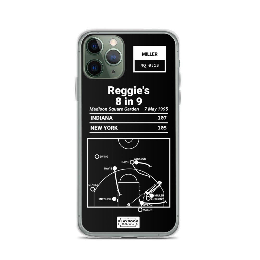 Indiana Pacers Greatest Plays iPhone Case: Reggie's 8 in 9 (1995)