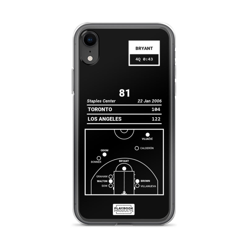 Greatest Lakers Plays iPhone Case: 81 (2006)