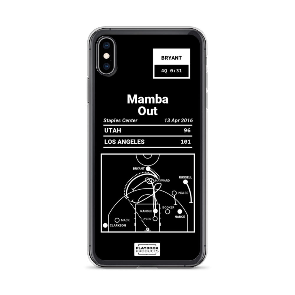 Los Angeles Lakers Greatest Plays iPhone Case: Mamba Out (2016)
