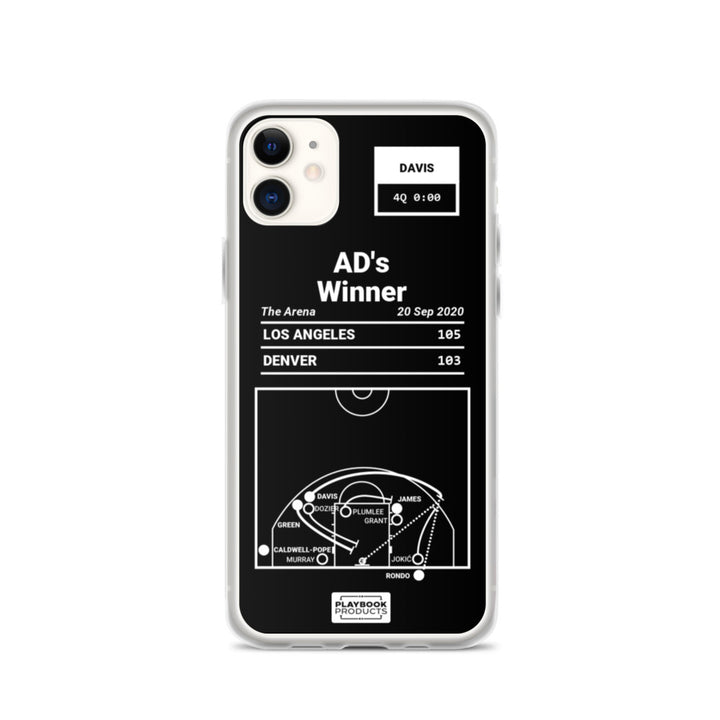 Los Angeles Lakers Greatest Plays iPhone Case: AD's Winner (2020)