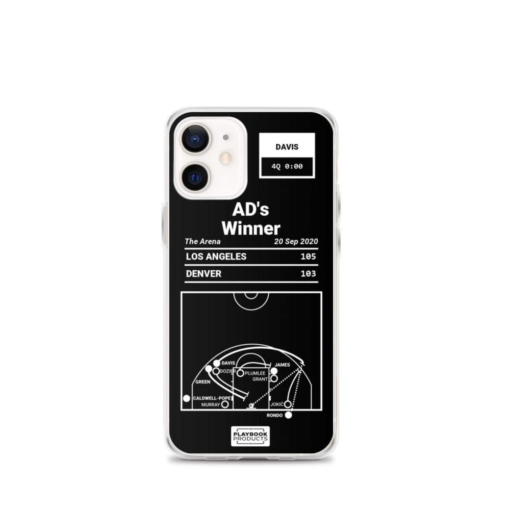 Los Angeles Lakers Greatest Plays iPhone Case: AD's Winner (2020)