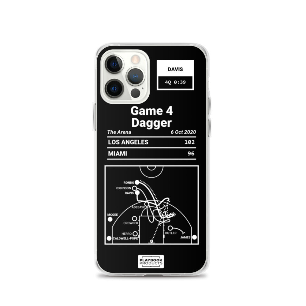 Los Angeles Lakers Greatest Plays iPhone Case: Game 4 Dagger (2020)