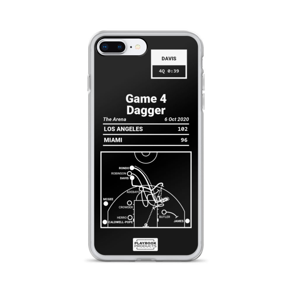 Los Angeles Lakers Greatest Plays iPhone Case: Game 4 Dagger (2020)