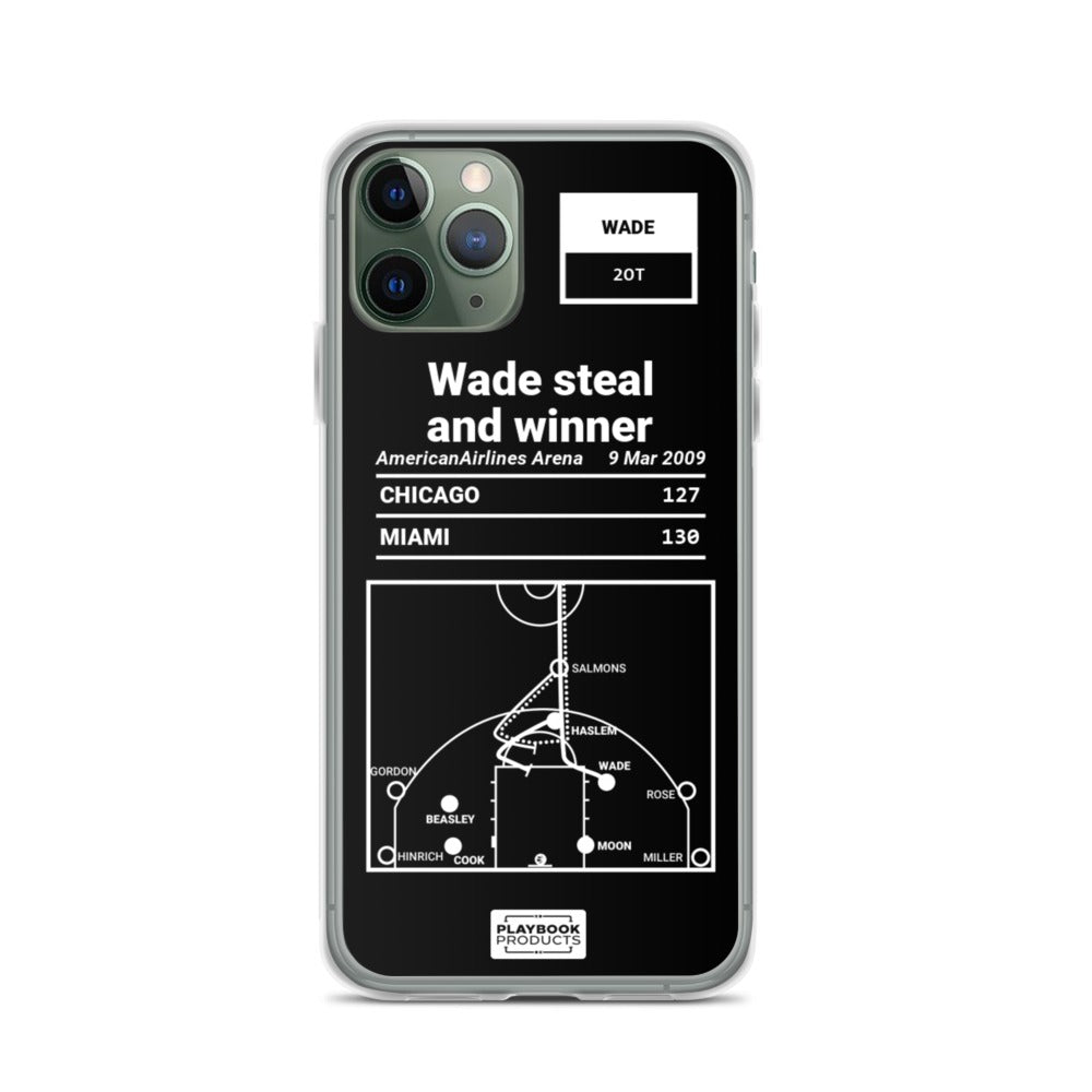 Miami Heat Greatest Plays iPhone Case: Wade steal and winner (2009)