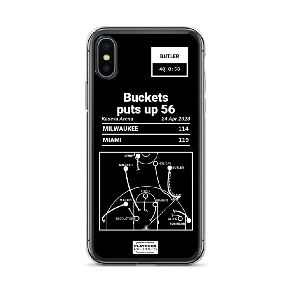 Miami Heat Greatest Plays iPhone Case: Buckets puts up 56 (2023)