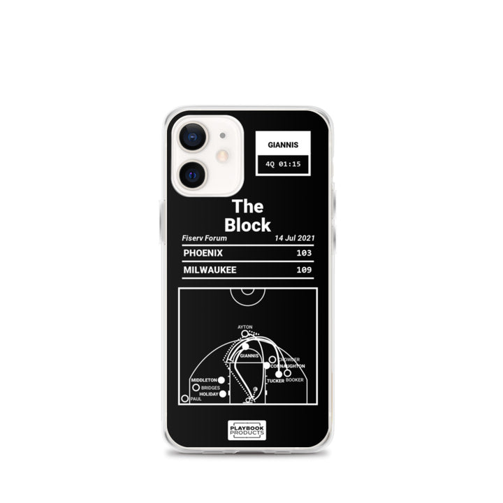 Milwaukee Bucks Greatest Plays iPhone Case: The Block (2021)