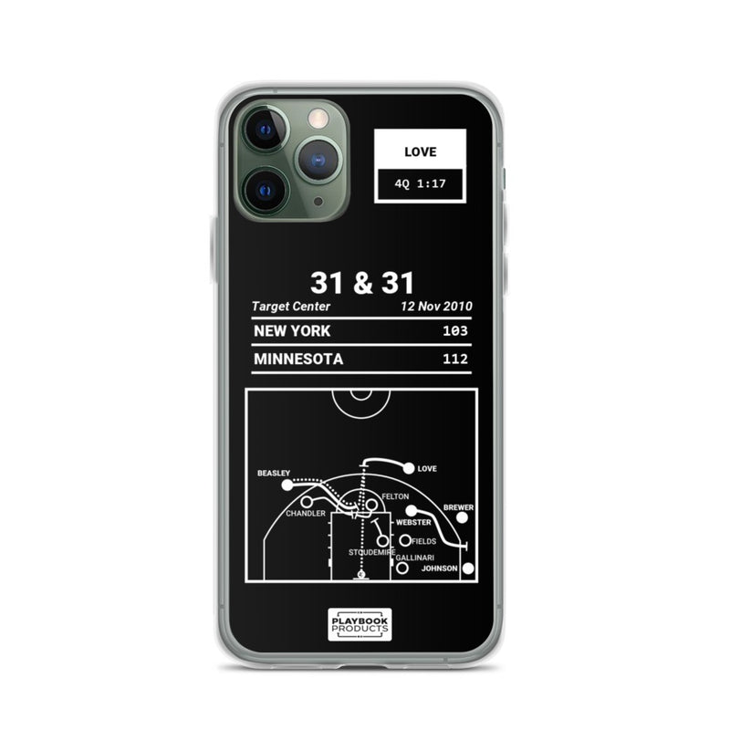 Greatest Timberwolves Plays iPhone Case: 31 & 31 (2010)