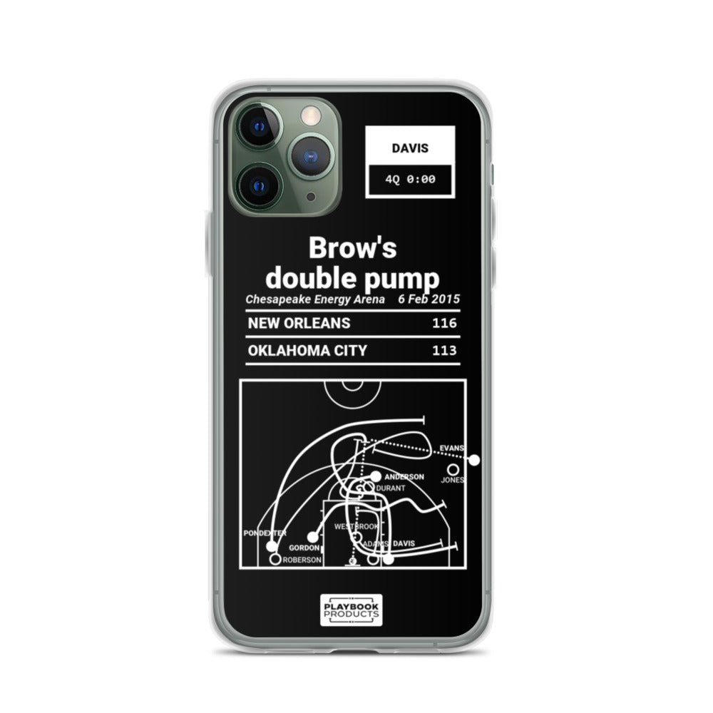 New Orleans Pelicans Greatest Plays iPhone Case: Brow's double pump (2015)