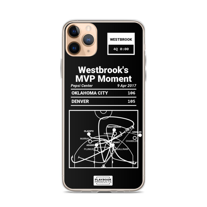 Oklahoma City Thunder Greatest Plays iPhone Case: Westbrook's MVP Moment (2017)