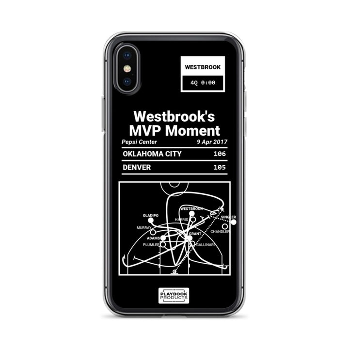 Oklahoma City Thunder Greatest Plays iPhone Case: Westbrook's MVP Moment (2017)