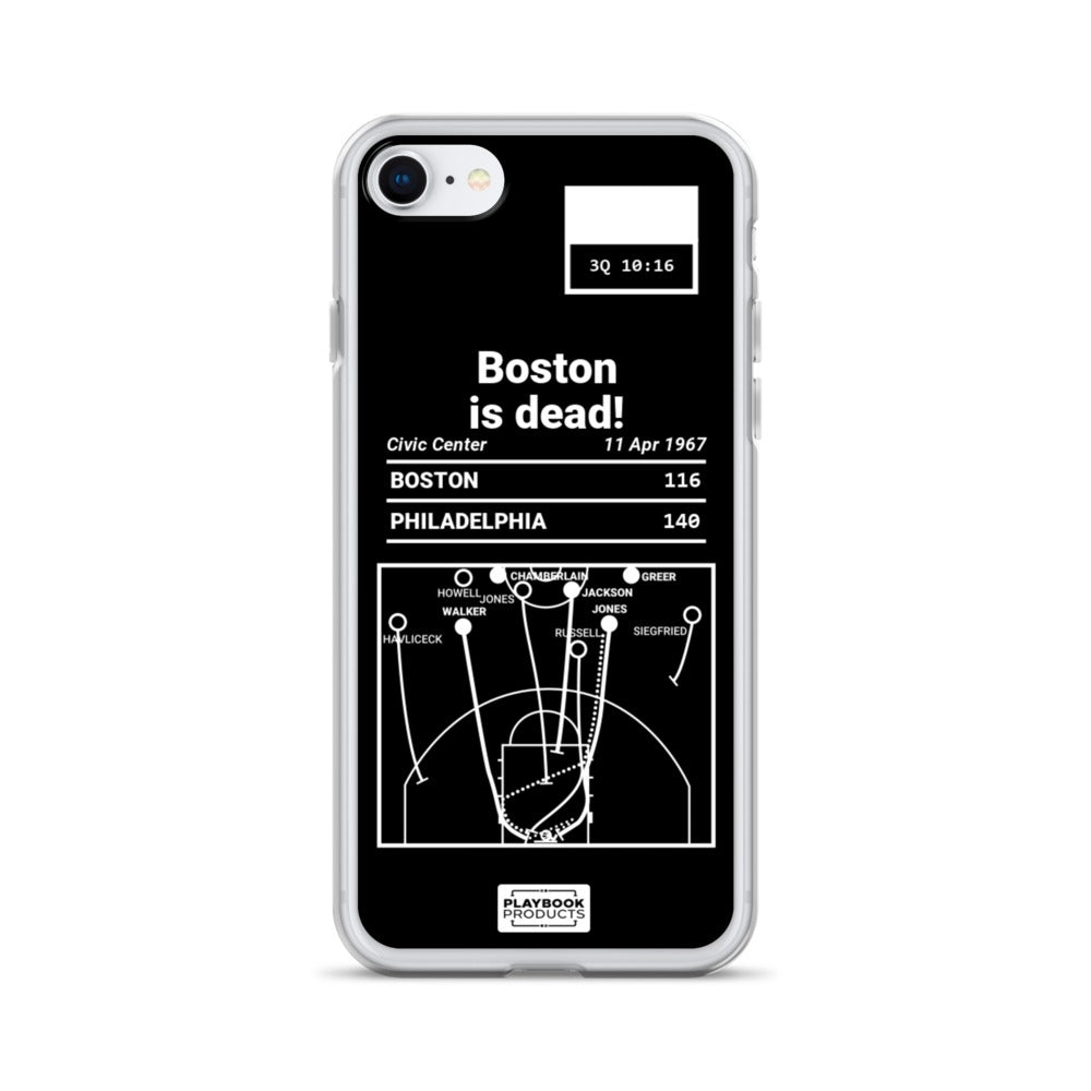 Philadelphia Sixers Greatest Plays iPhone Case: Boston is dead! (1967)