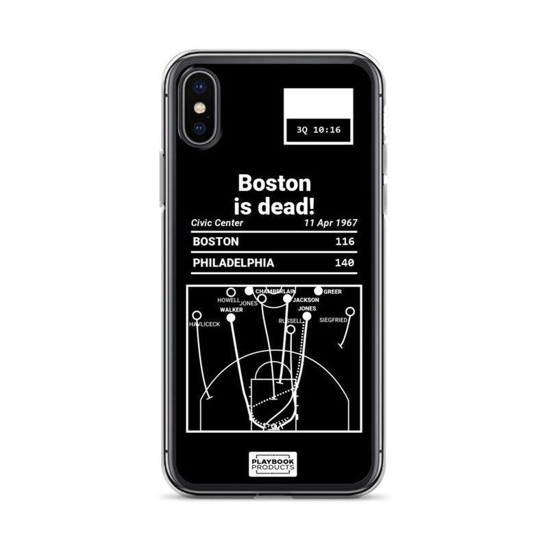 Greatest 76ers Plays iPhone Case: Boston is dead! (1967)