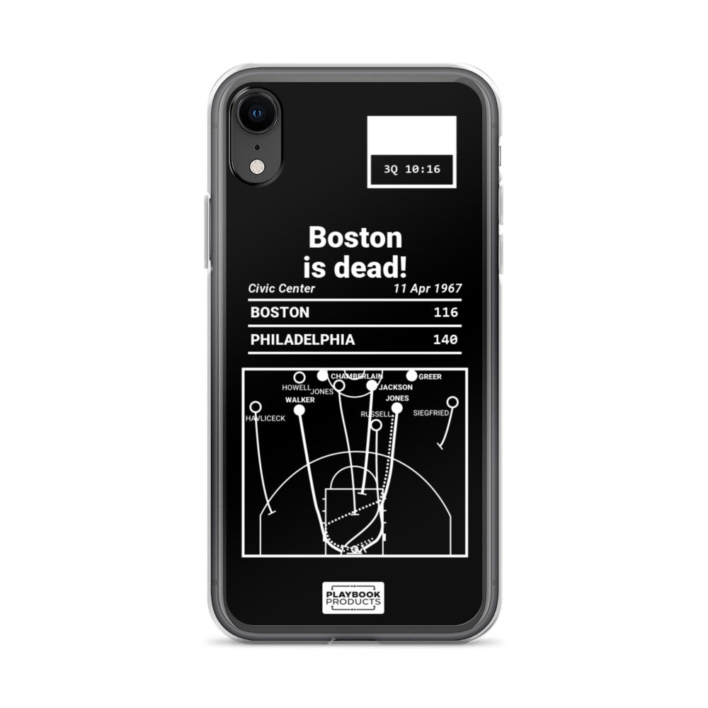 Philadelphia Sixers Greatest Plays iPhone Case: Boston is dead! (1967)