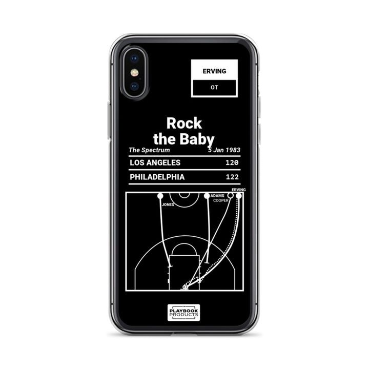 Philadelphia Sixers Greatest Plays iPhone Case: Rock the Baby (1983)