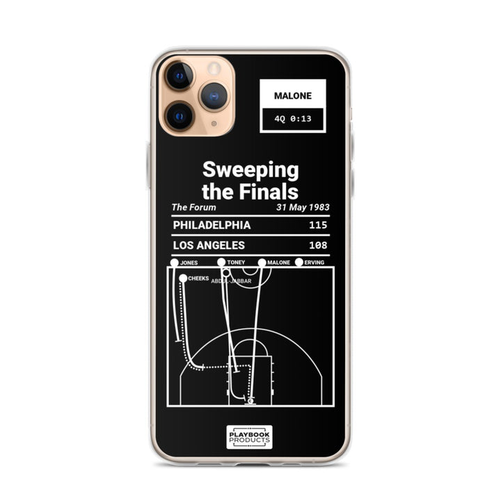 Philadelphia Sixers Greatest Plays iPhone Case: Sweeping the Finals (1983)
