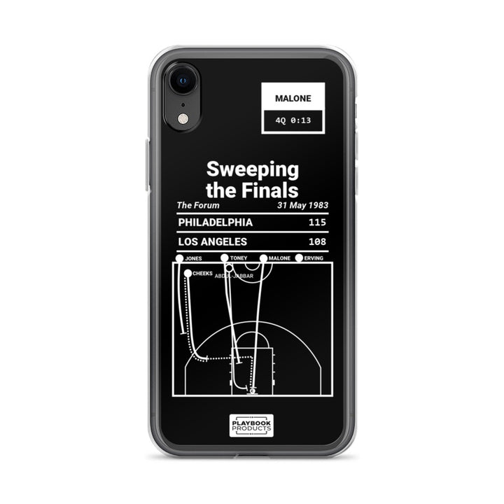 Philadelphia Sixers Greatest Plays iPhone Case: Sweeping the Finals (1983)