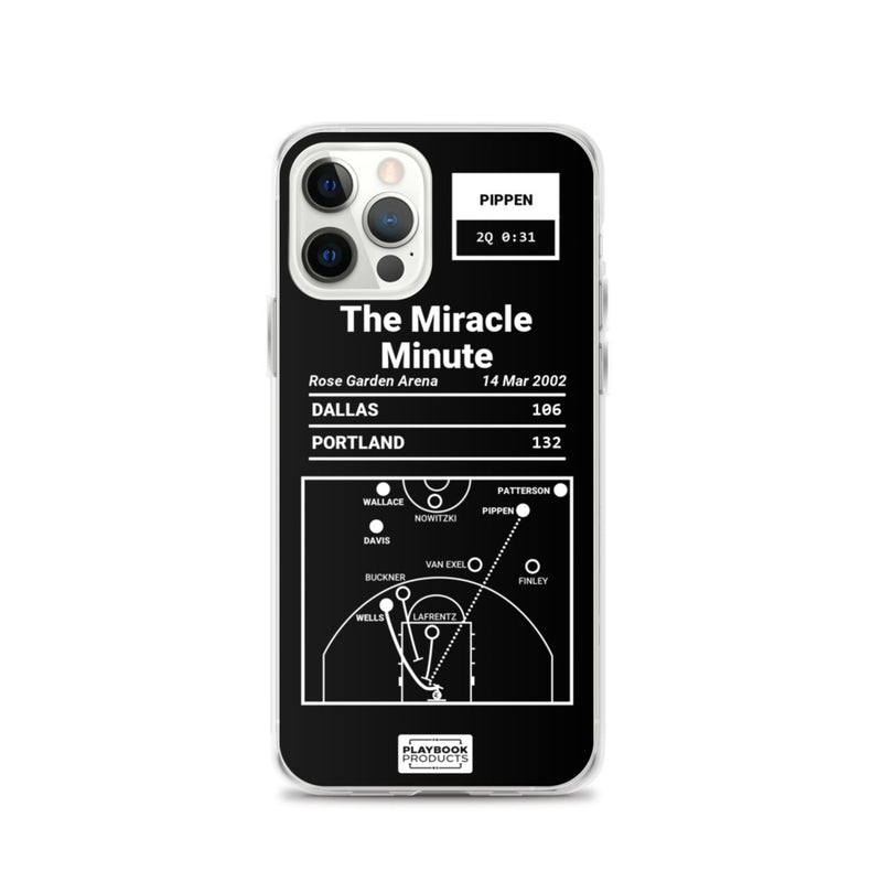 Greatest Trail Blazers Plays iPhone Case: The Miracle Minute (2002)