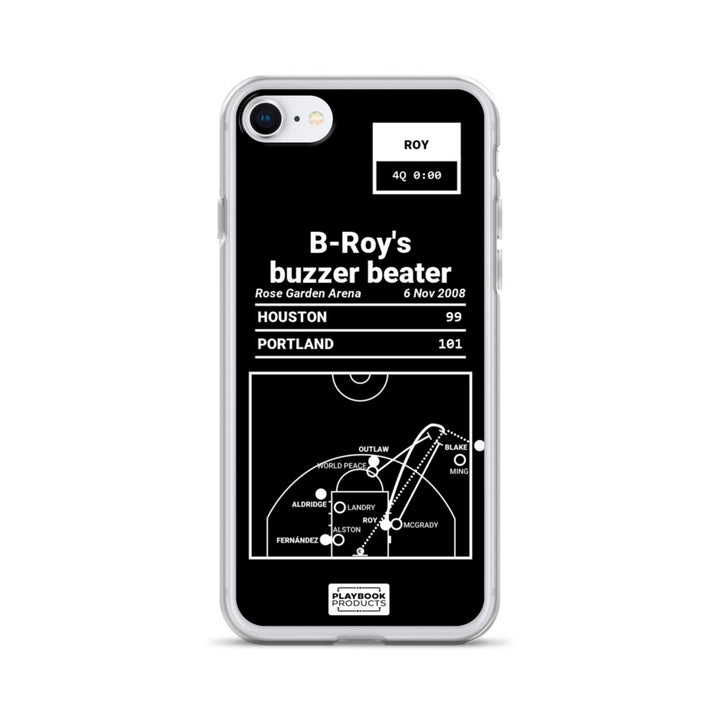 Portland Trail Blazers Greatest Plays iPhone Case: B-Roy's buzzer beater (2008)
