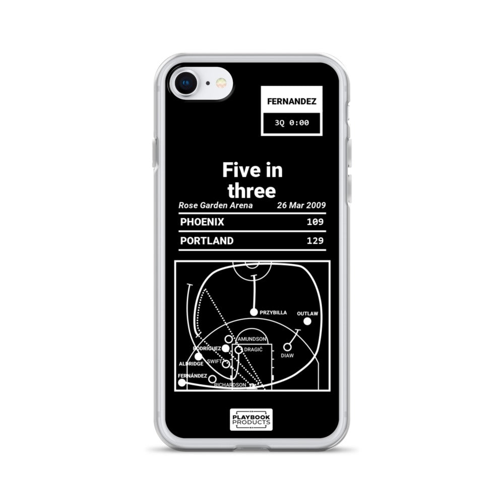 Portland Trail Blazers Greatest Plays iPhone Case: Five in three (2009)