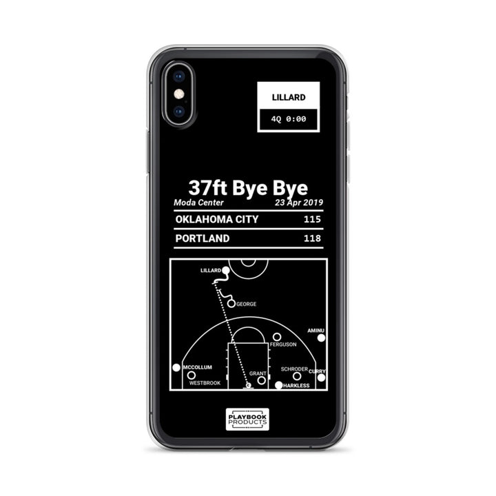Portland Trail Blazers Greatest Plays iPhone Case: 37ft Bye Bye (2019)