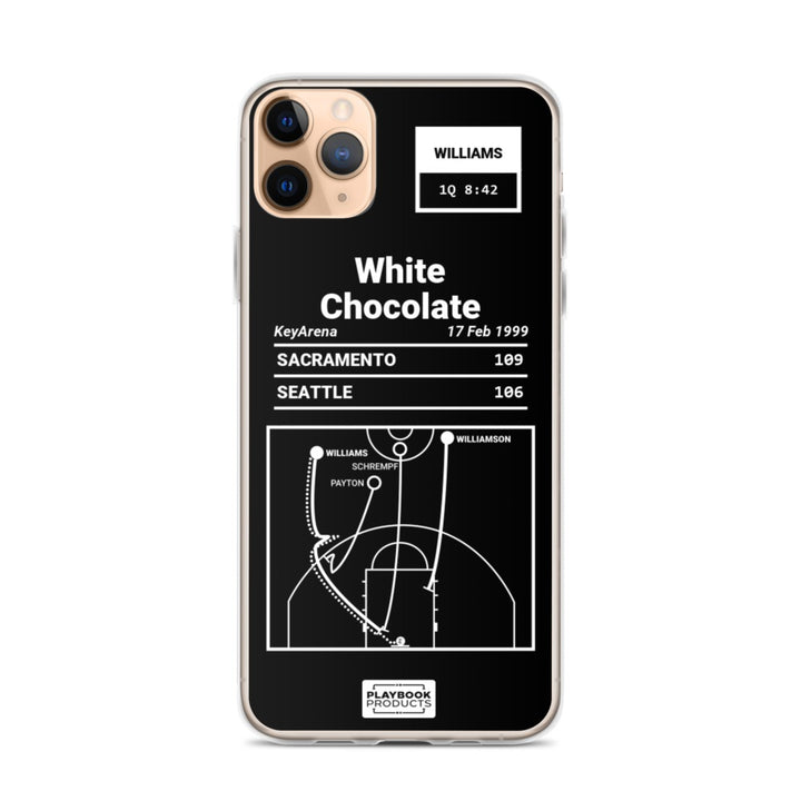 Sacramento Kings Greatest Plays iPhone Case: White Chocolate (1999)