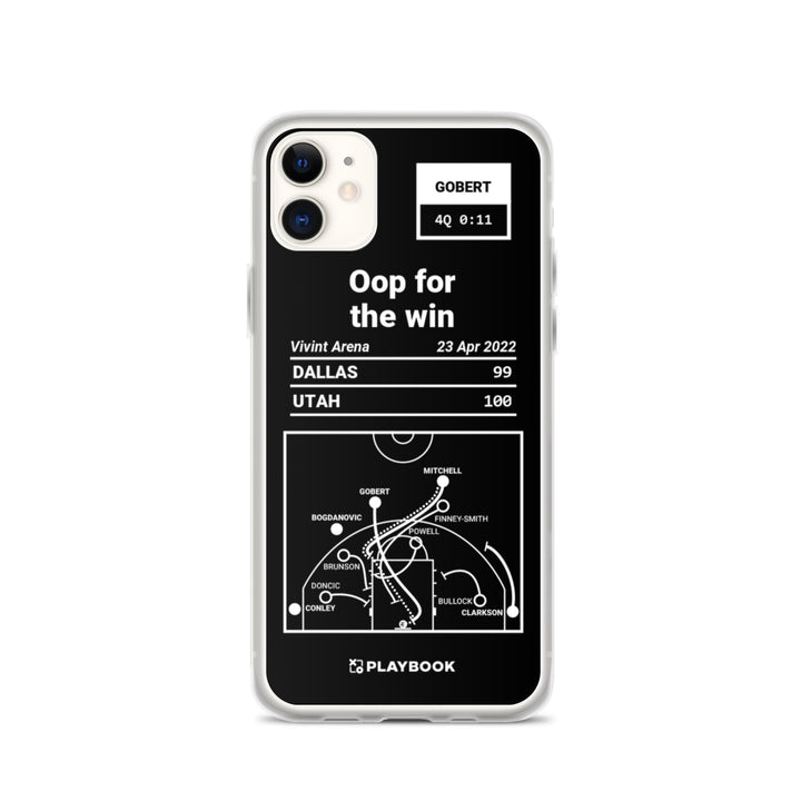 Utah Jazz Greatest Plays iPhone Case: Oop for the win (2022)