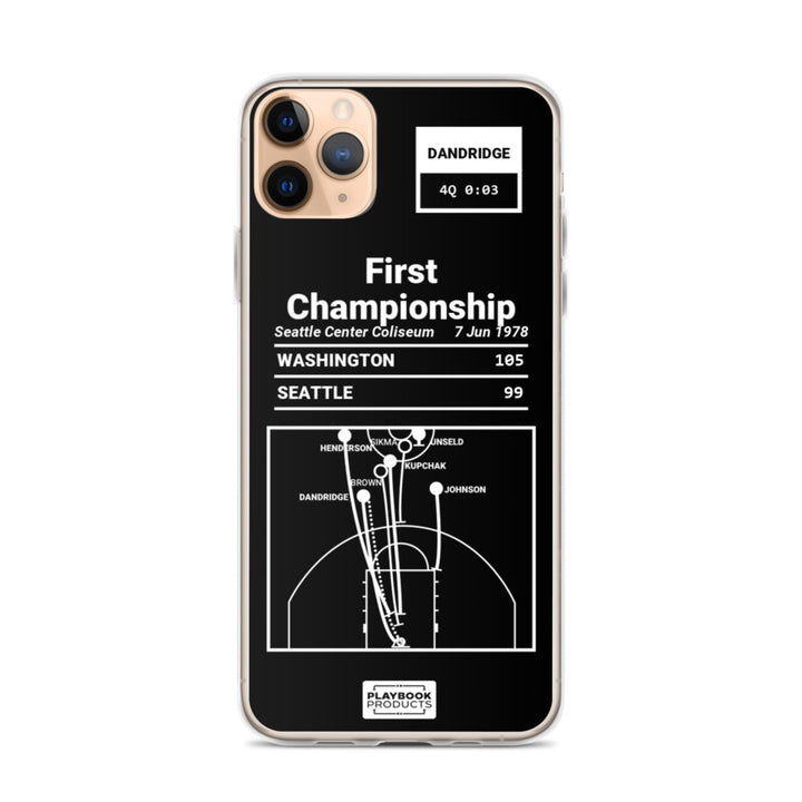 Washington Wizards Greatest Plays iPhone Case: First Championship (1978)