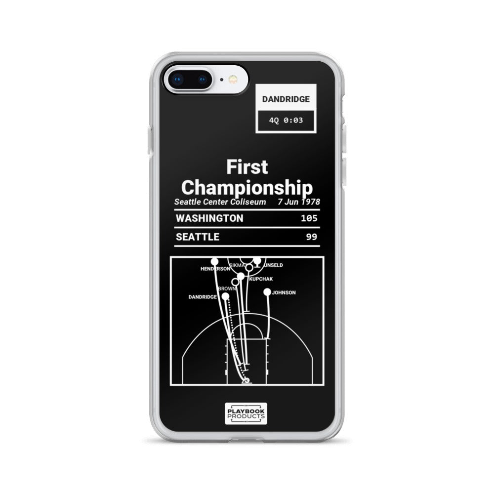Washington Wizards Greatest Plays iPhone Case: First Championship (1978)