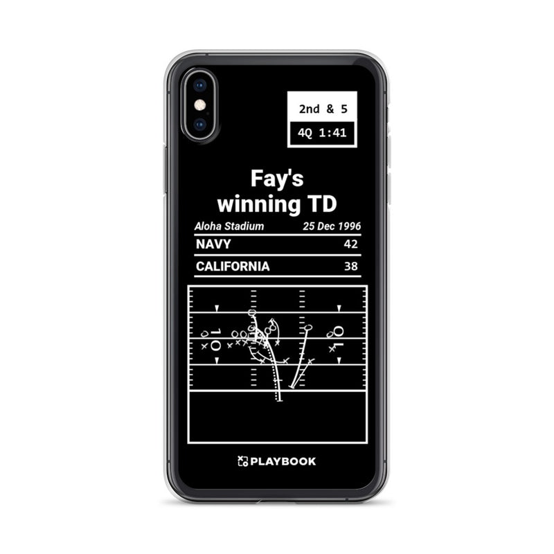 Greatest Navy Football Plays iPhone Case: Off the bench (1996)
