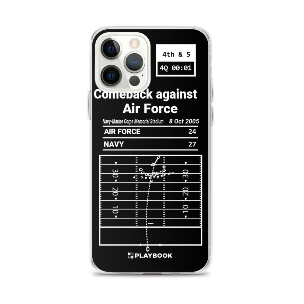 Navy Football Greatest Plays iPhone Case: Comeback against Air Force (2005)