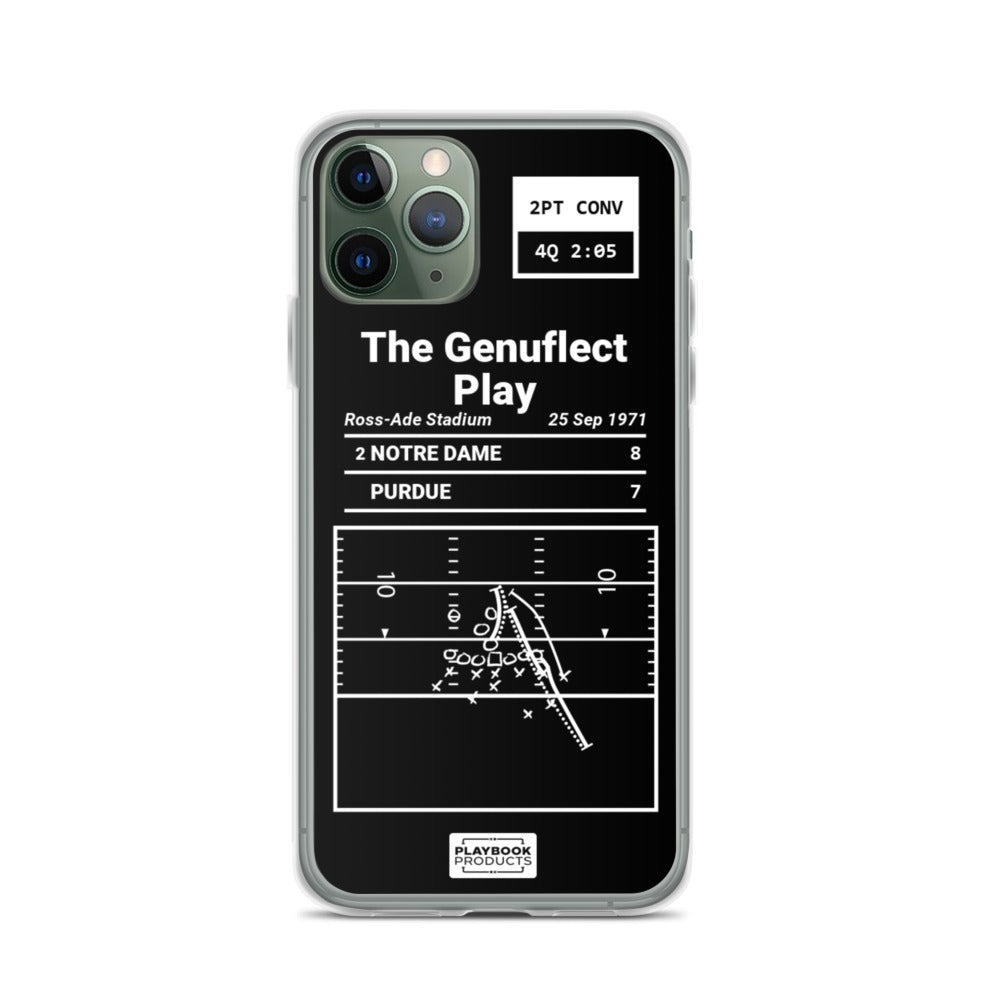 Notre Dame Football Greatest Plays iPhone Case: The Genuflect Play (1971)