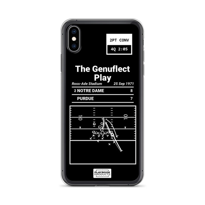 Notre Dame Football Greatest Plays iPhone Case: The Genuflect Play (1971)