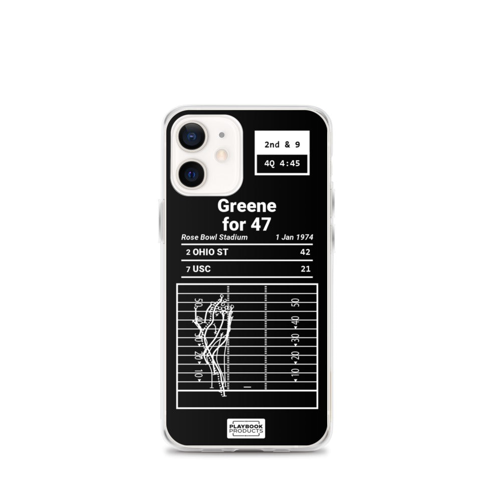 Ohio State Football Greatest Plays iPhone Case: 47 yards seals it (1974)