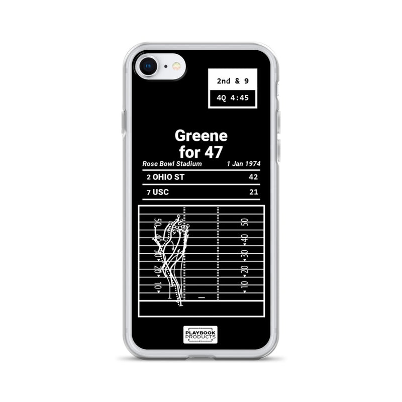 Greatest Ohio State Football Plays iPhone Case: 47 yards seals it (1974)