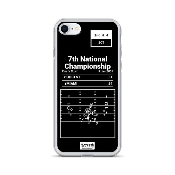 Ohio State Football Greatest Plays iPhone Case: First to 14 wins (2003)