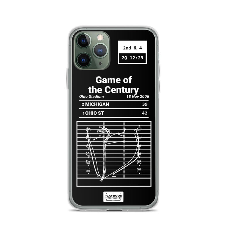 Greatest Ohio State Football Plays iPhone Case: Game of the Century (2006)