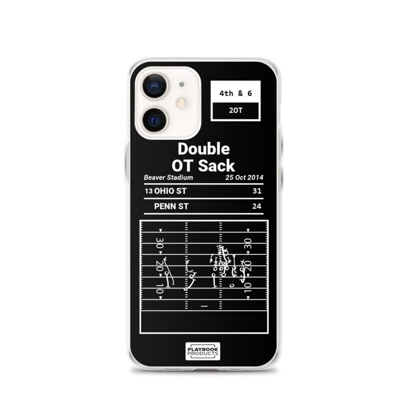 Greatest Ohio State Football Plays iPhone Case: Double OT Sack (2014)