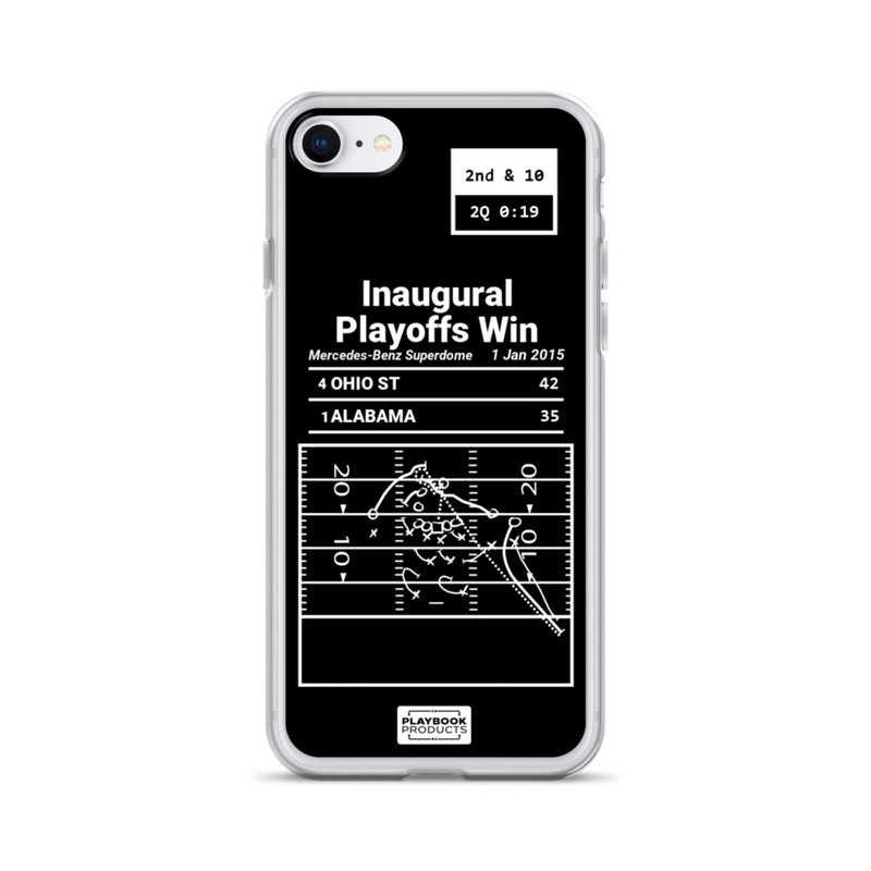 Greatest Ohio State Football Plays iPhone Case: Inaugural Playoffs Win (2015)
