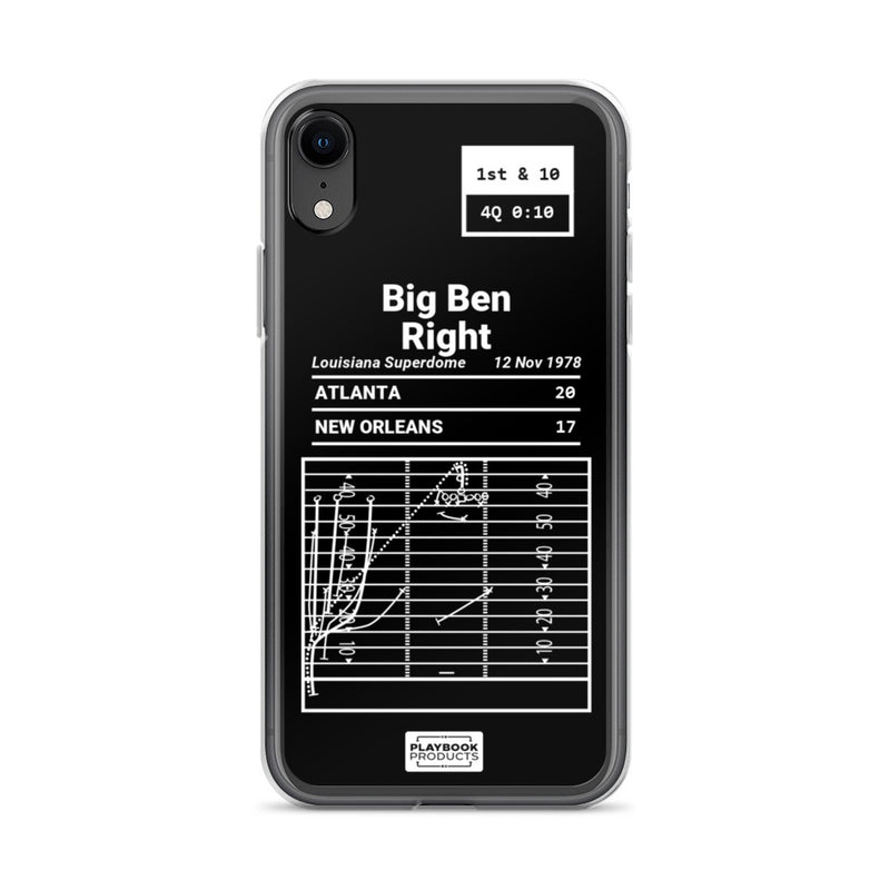 Greatest Falcons Plays iPhone Case: Big Ben Right (1978)