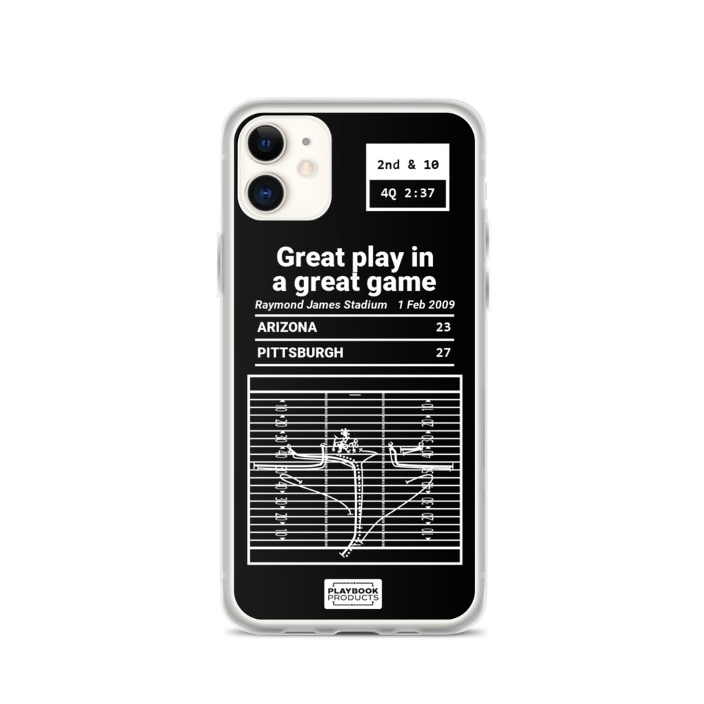 Arizona Cardinals Greatest Plays iPhone Case: Great play in a great game (2009)