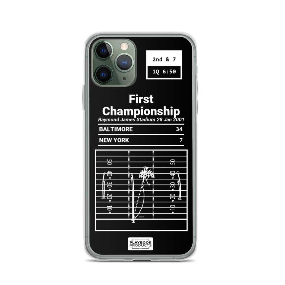 Baltimore Ravens Greatest Plays iPhone Case: First Championship (2001)