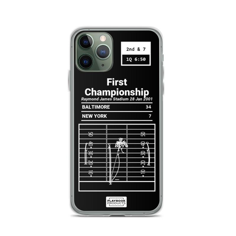 Greatest Ravens Plays iPhone Case: First Championship (2001)