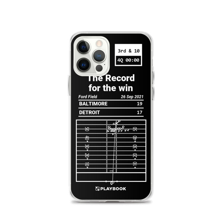 Baltimore Ravens Greatest Plays iPhone Case: The Record for the win (2021)
