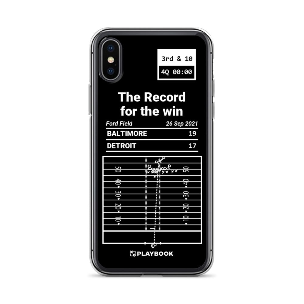 Baltimore Ravens Greatest Plays iPhone Case: The Record for the win (2021)